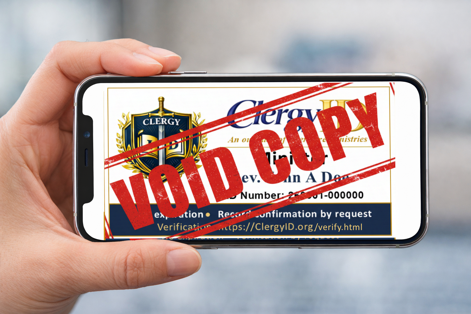 ClergyID on Phone (English)