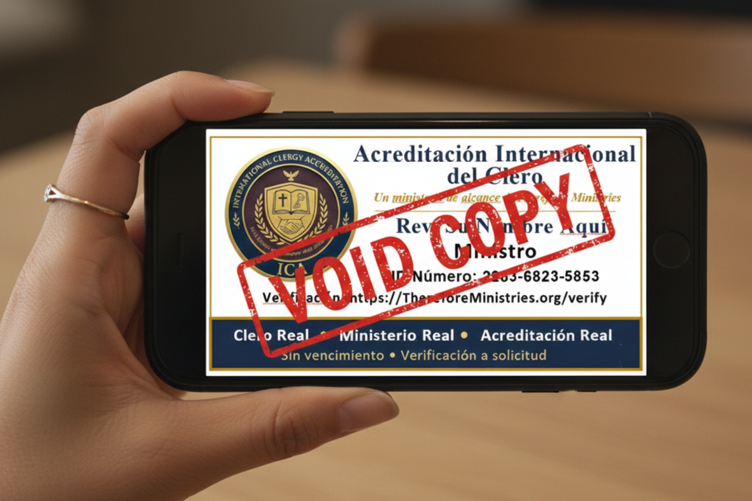 Ejemplo de identificación digital en el teléfono